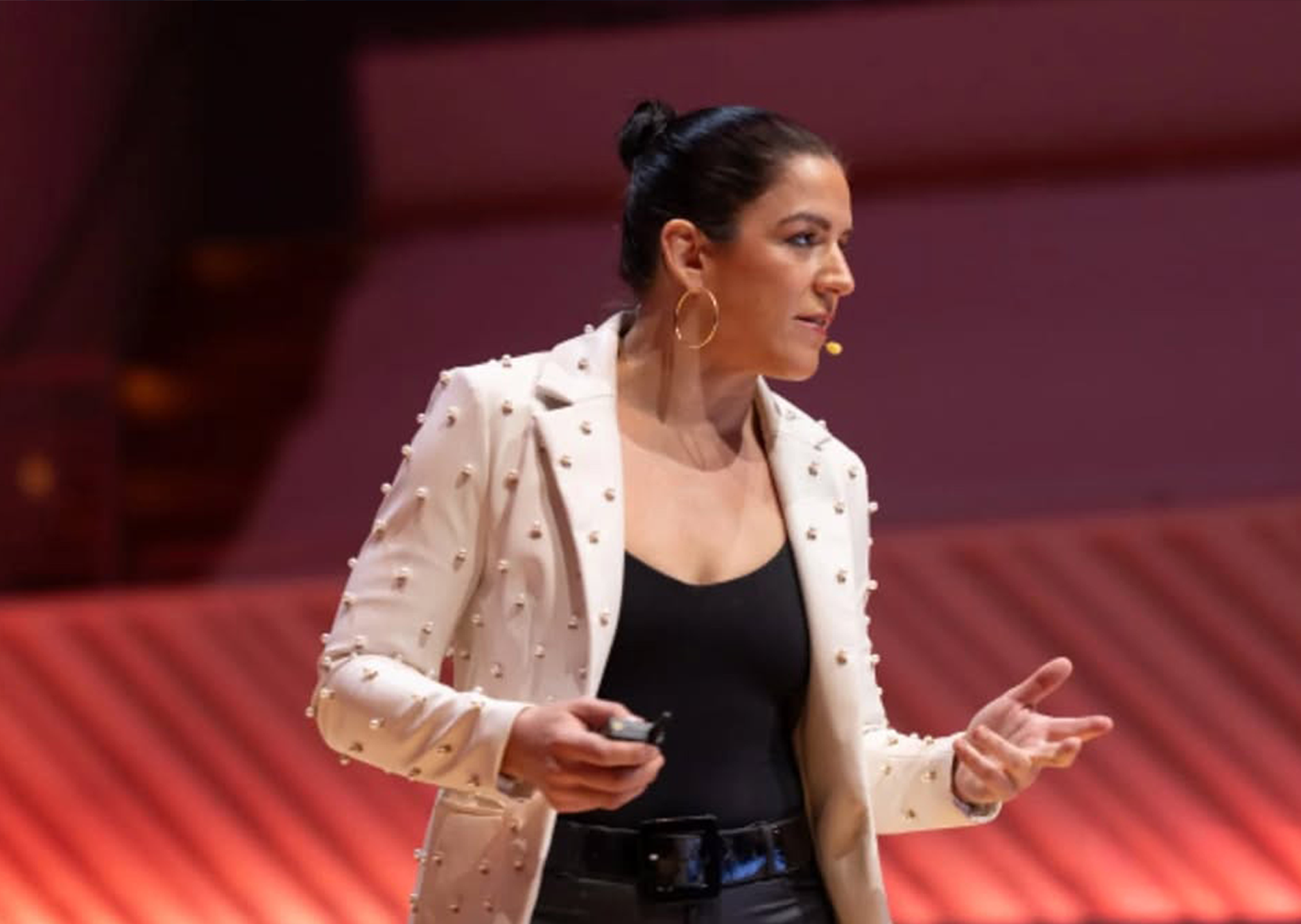 Ana Bozovic speaking at the Inman Connect Miami real estate conference in 2025